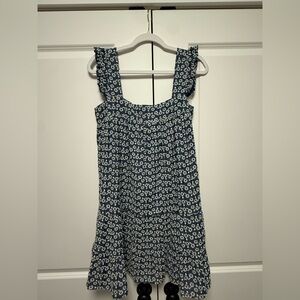 Storia Navy and Cream Floral Dress